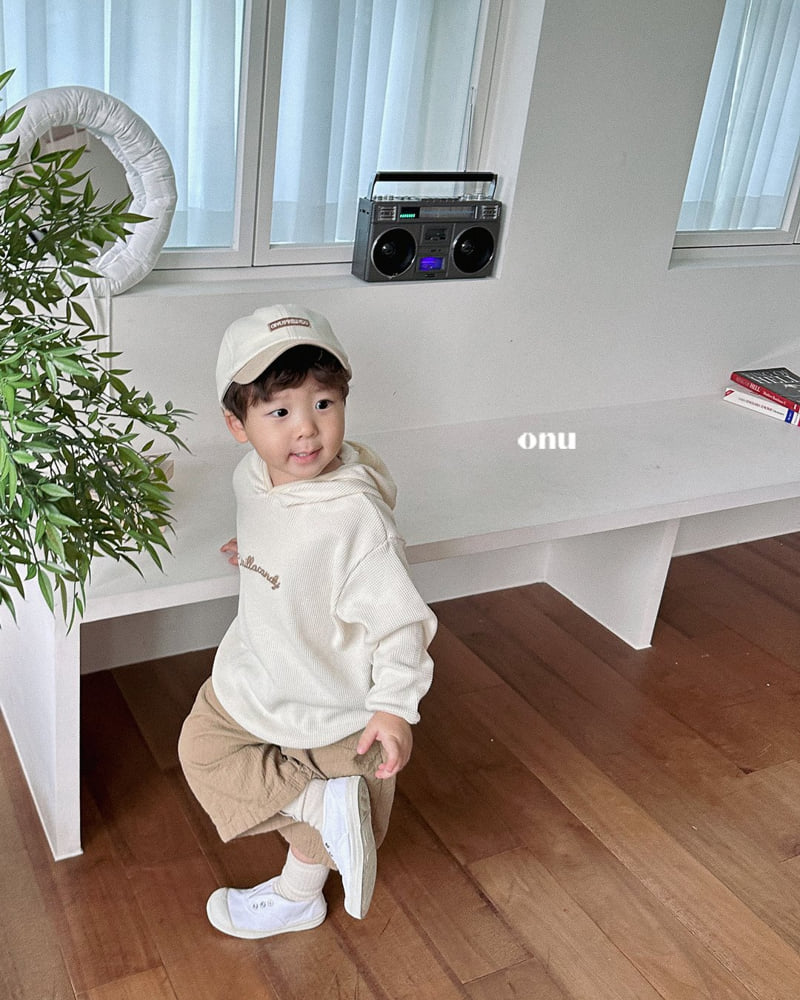 Onu - Korean Children Fashion - #kidsstore - Waffle Hood Long Tee - 10