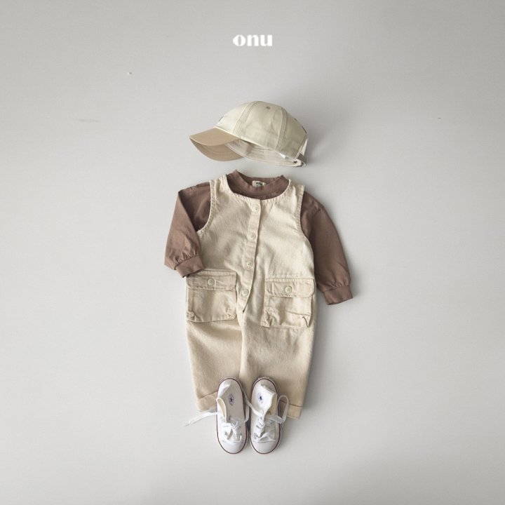 Onu - Korean Children Fashion - #kidsstore - Wide Stripe Denim Overalls - 4