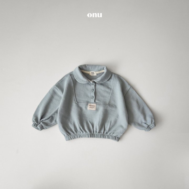 Onu - Korean Children Fashion - #kidzfashiontrend - Label Collar Sweatshirts
