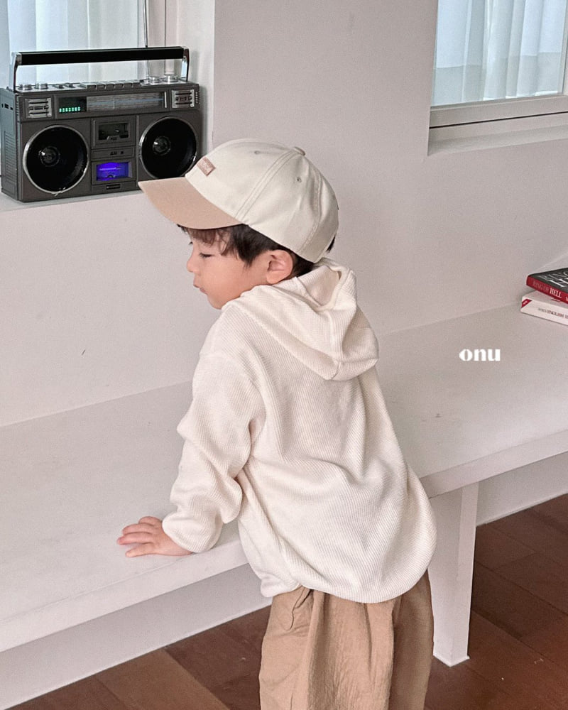 Onu - Korean Children Fashion - #kidzfashiontrend - Waffle Hood Long Tee - 11