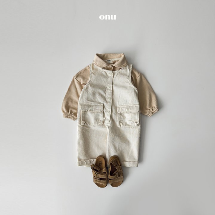 Onu - Korean Children Fashion - #littlefashionista - Wide Stripe Denim Overalls - 6