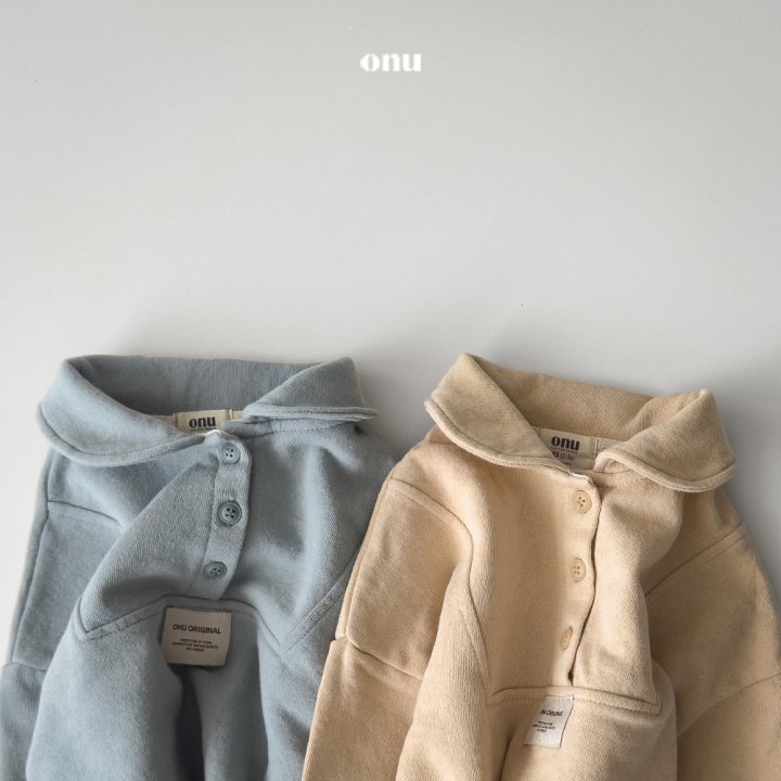 Onu - Korean Children Fashion - #littlefashionista - Label Collar Sweatshirts - 3