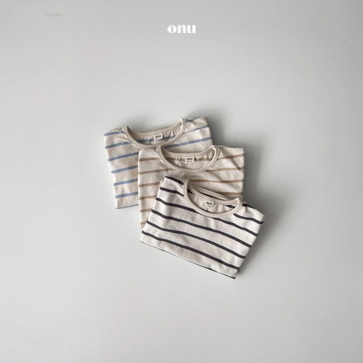 Onu - Korean Children Fashion - #magicofchildhood - Sleeve Stripe Tee - 5