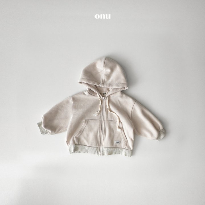 Onu - Korean Children Fashion - #minifashionista - Label Hood Zip-up Jacket - 2