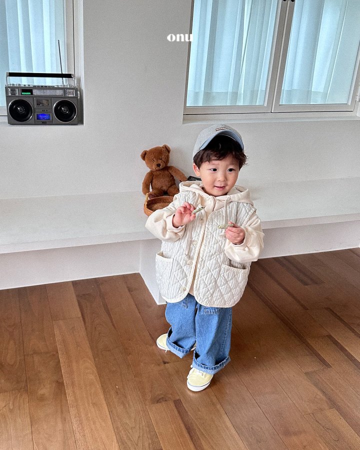 Onu - Korean Children Fashion - #minifashionista - Square Stripe Quilted Vest - 11