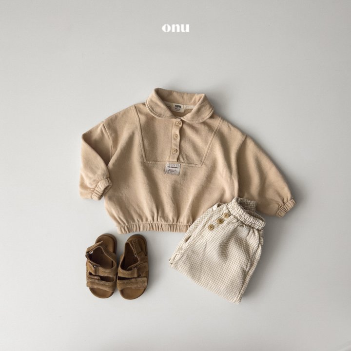 Onu - Korean Children Fashion - #minifashionista - Label Collar Sweatshirts - 5