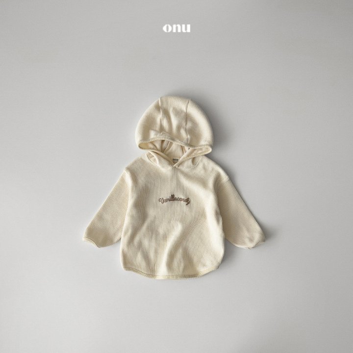 Onu - Korean Children Fashion - #minifashionista - Waffle Hood Long Tee