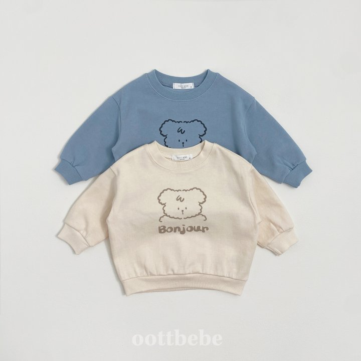 Oott Bebe - Korean Baby Fashion - #babyboutique - Bonjour Puppy Top Bottom Set - 8