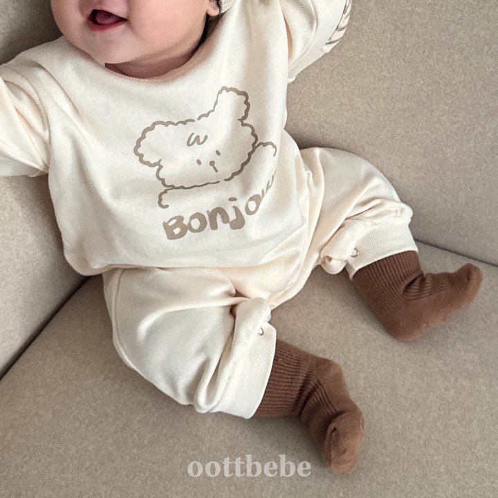 Oott Bebe - Korean Baby Fashion - #babyboutique - Bonjour Puppy Full Body Suit - 9