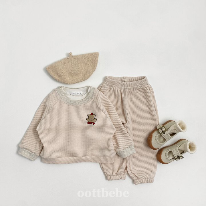 Oott Bebe - Korean Baby Fashion - #babyboutique - Apple Otty Top Bottom Set - 4