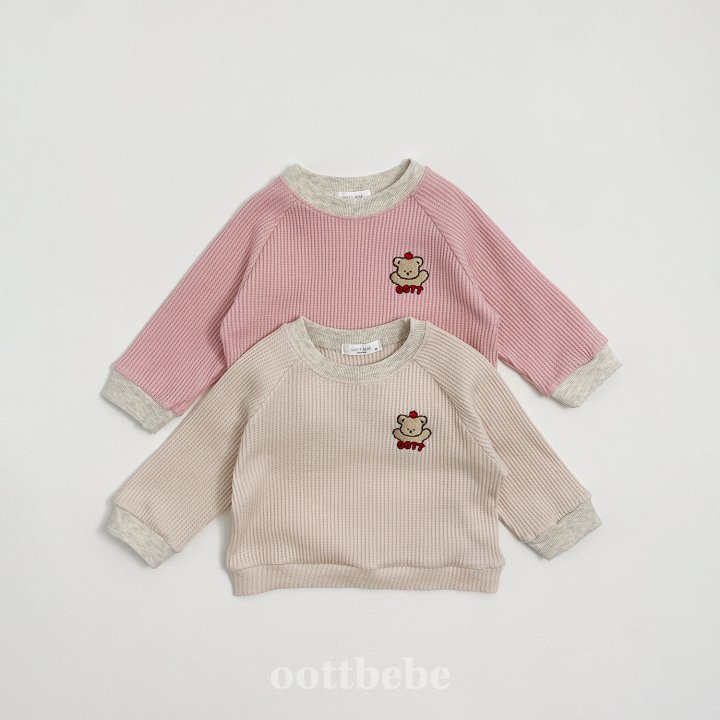 Oott Bebe - Korean Baby Fashion - #babyclothing - Apple Otty Top Bottom Set - 5