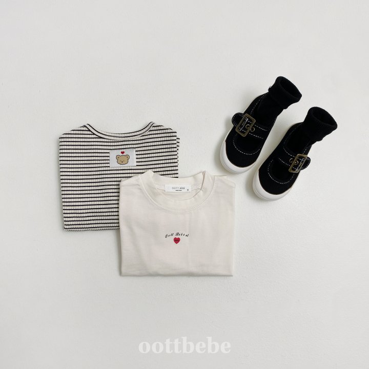Oott Bebe - Korean Baby Fashion - #babyfashion - Love Tee (set of 2) - 4