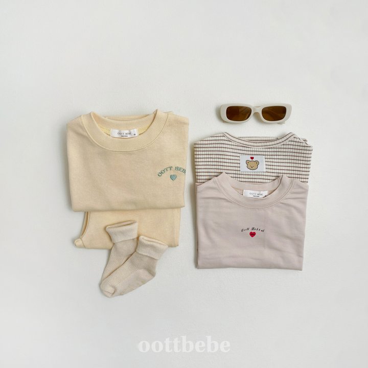 Oott Bebe - Korean Baby Fashion - #babygirlfashion - Love Bebe Top Bottom Set - 10
