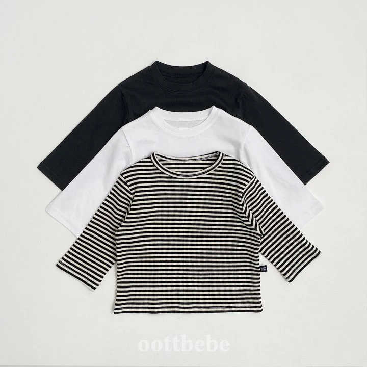 Oott Bebe - Korean Baby Fashion - #babyfever - Basic Tee Set (set of 3) - 4