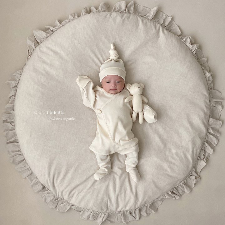 Oott Bebe - Korean Baby Fashion - #babygirlfashion - Organic Newborn Cotton Jeogori Bonnet Set - 2
