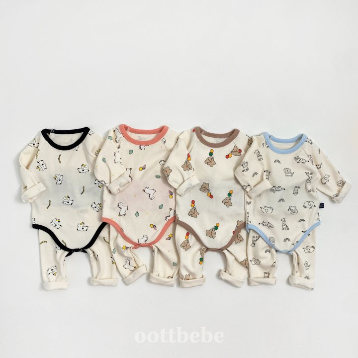 Oott Bebe - Korean Baby Fashion - #babylifestyle - Yummy Friends 2 Piece Set  - 12