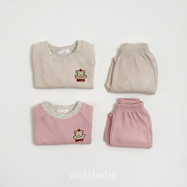 Oott Bebe - Korean Baby Fashion - #babylifestyle - Apple Otty Top Bottom Set - 9