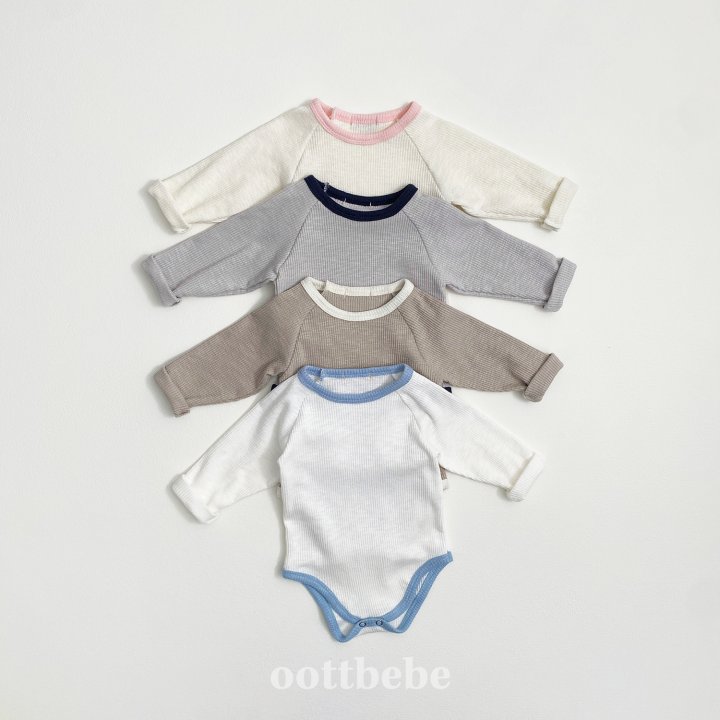 Oott Bebe - Korean Baby Fashion - #babyoninstagram - Ribbed Slush Suit Set (set of 2) - 5