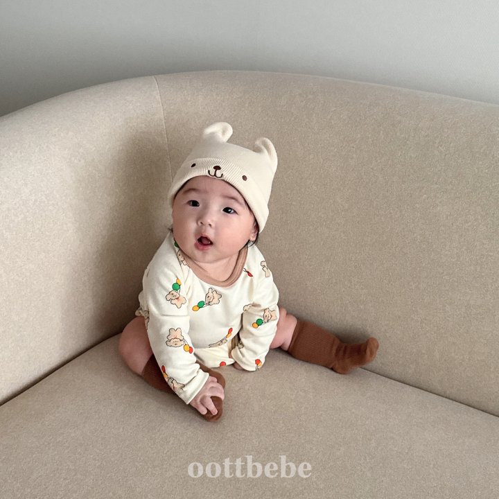 Oott Bebe - Korean Baby Fashion - #babyoutfit - Yummy Friends 2 Piece Set 