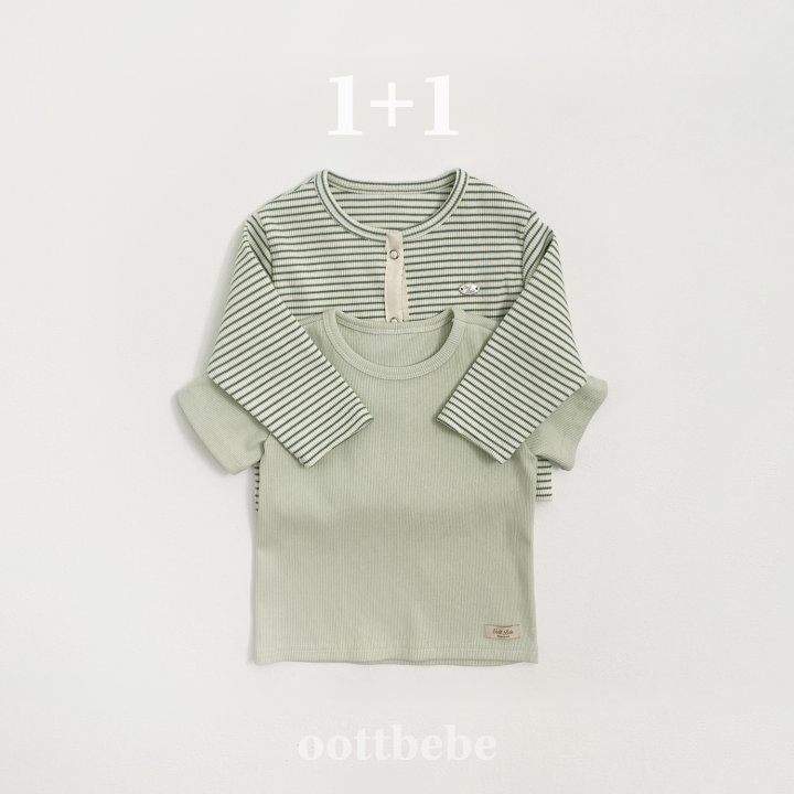 Oott Bebe - Korean Baby Fashion - #babyoutfit - Ella Ribbed Set (Tee 2 Piece+Cardigan) - 7