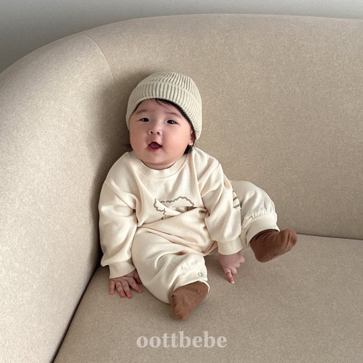 Oott Bebe - Korean Baby Fashion - #babyoutfit - Bonjour Puppy Full Body Suit - 5