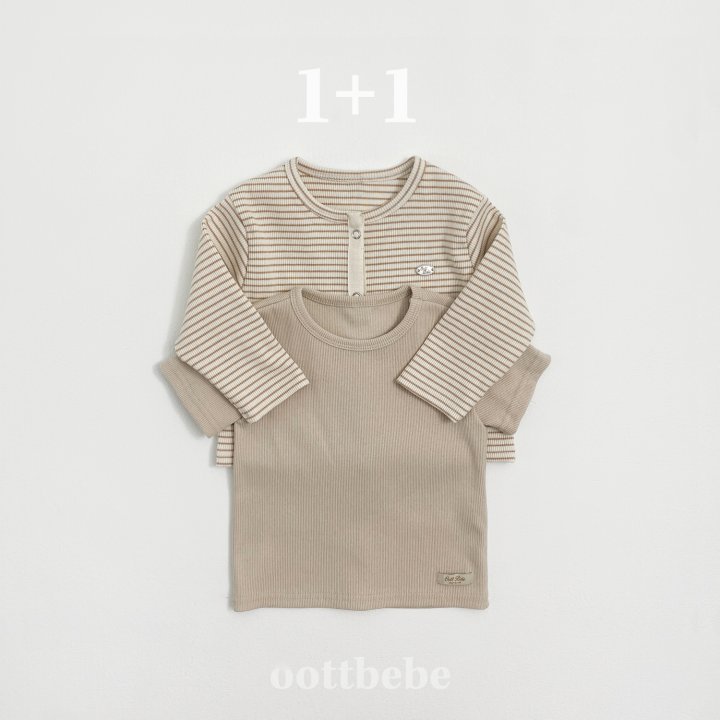 Oott Bebe - Korean Baby Fashion - #babywear - Ella Ribbed Set (Tee 2 Piece+Cardigan) - 8