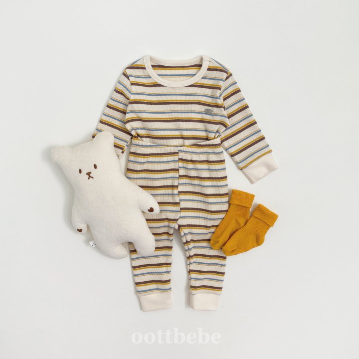 Oott Bebe - Korean Baby Fashion - #onlinebabyshop - Peanut Ribbed Easywear - 3