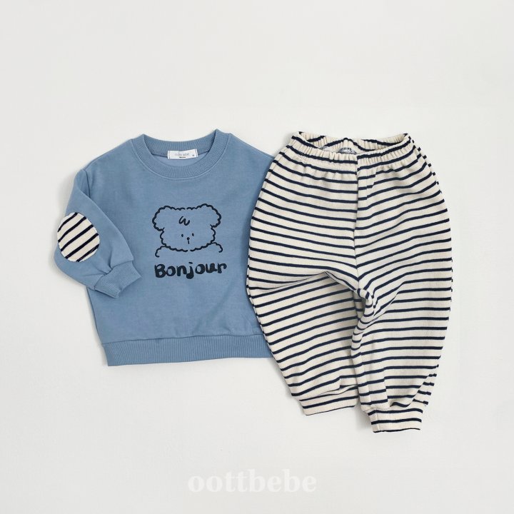 Oott Bebe - Korean Baby Fashion - #smilingbaby - Bonjour Puppy Top Bottom Set - 7