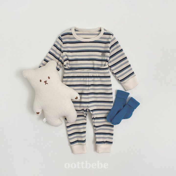 Oott Bebe - Korean Baby Fashion - #onlinebabyshop - Peanut Ribbed Easywear - 4