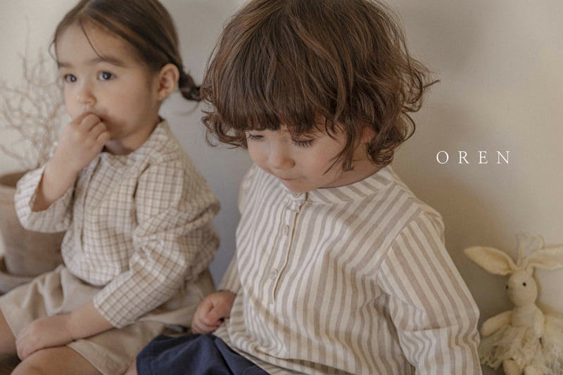 Oren - Korean Baby Fashion - #babyboutique - Bebe Henry Neck Classic Shirt - 7