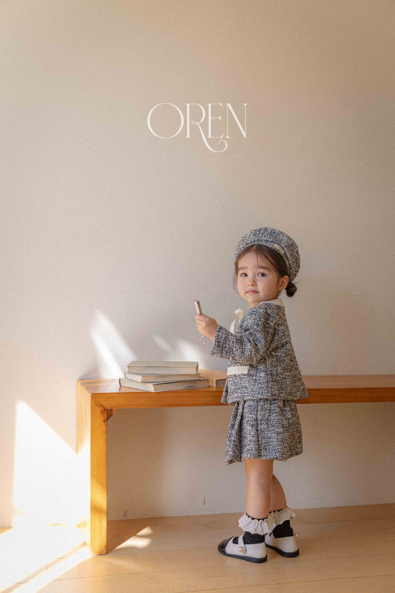 Oren - Korean Baby Fashion - #babyboutique - Coco Tweed Culotte Pants Top Bottom Set (girls) - 7