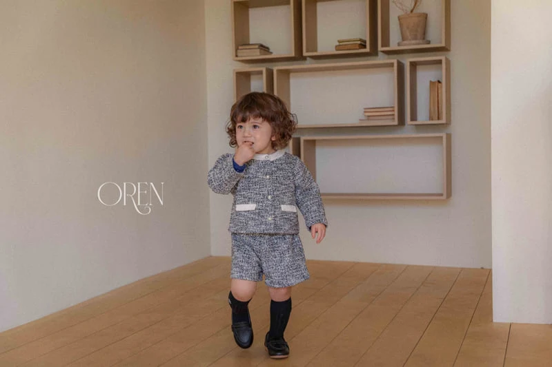 Oren - Korean Baby Fashion - #babyboutique - Coco Tweed Basic Pants Top Bottom Set - 6