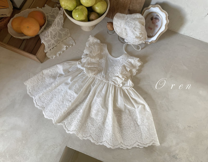 Oren - Korean Baby Fashion - #babyboutique - Andrea Embroidered Apron - 7