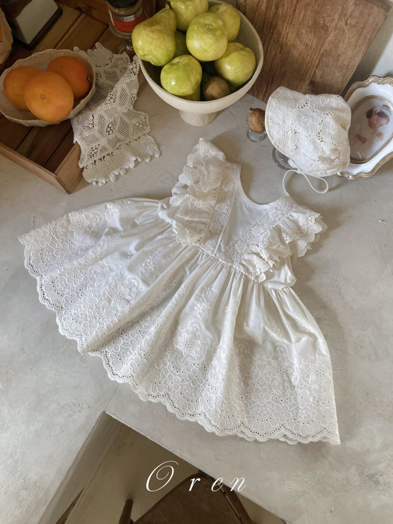 Oren - Korean Baby Fashion - #babyboutique - Andrea Embroidered Apron - 8