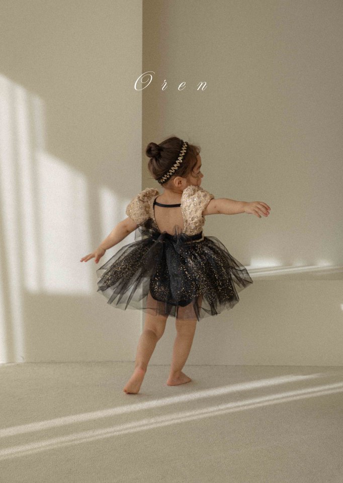 Oren - Korean Baby Fashion - #babyboutiqueclothing - Black Swan Tutu Ballet Suit - 3