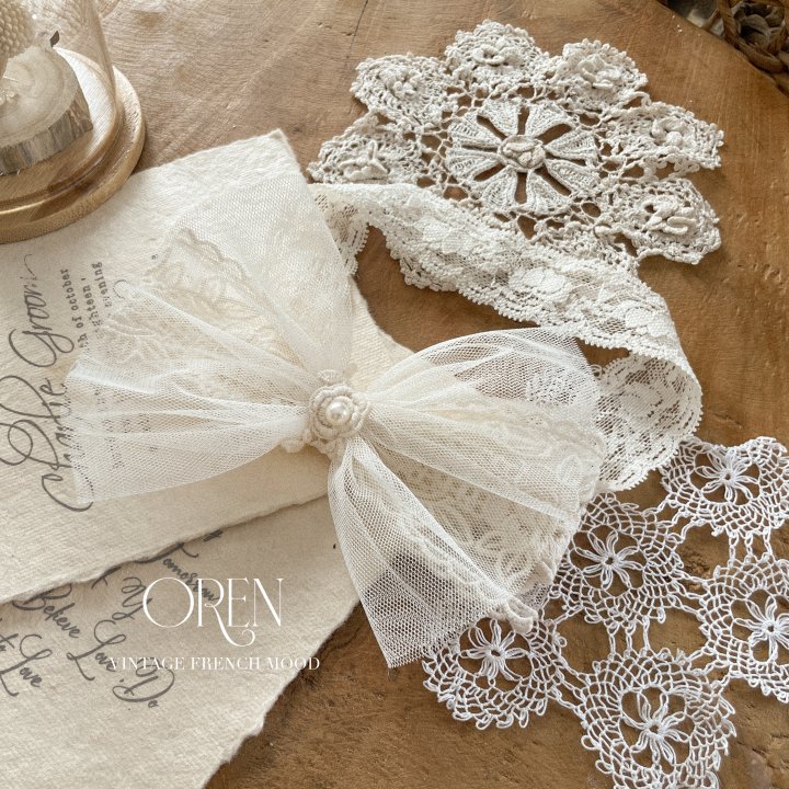Oren - Korean Baby Fashion - #babyboutiqueclothing - Oren Lace Ribbon Hairband