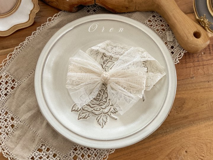 Oren - Korean Baby Fashion - #babyclothing - Oren Lace Ribbon Hairband - 2