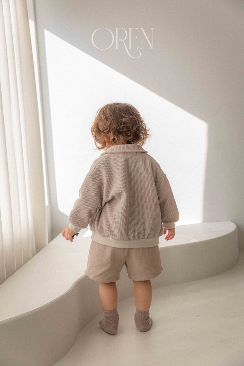 Oren - Korean Baby Fashion - #babyclothing - Embossed Collar Cardigan - 5