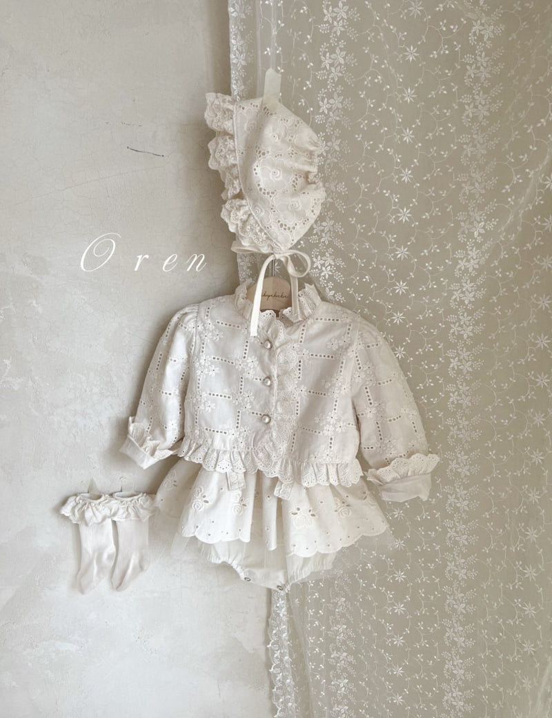 Oren - Korean Baby Fashion - #babyclothing - Brillant Lace Bonnet - 3
