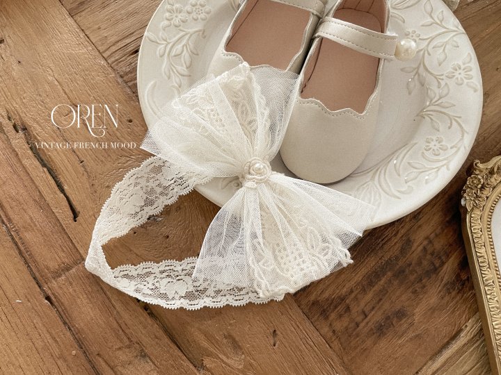 Oren - Korean Baby Fashion - #babyfashion - Oren Lace Ribbon Hairband - 3