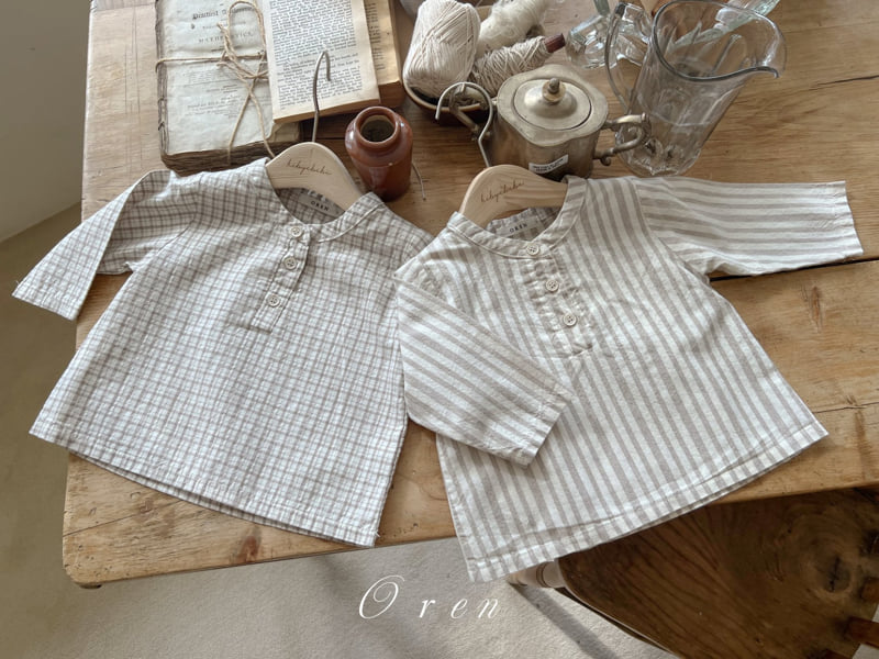 Oren - Korean Baby Fashion - #babyfashion - Bebe Henry Neck Classic Shirt - 10