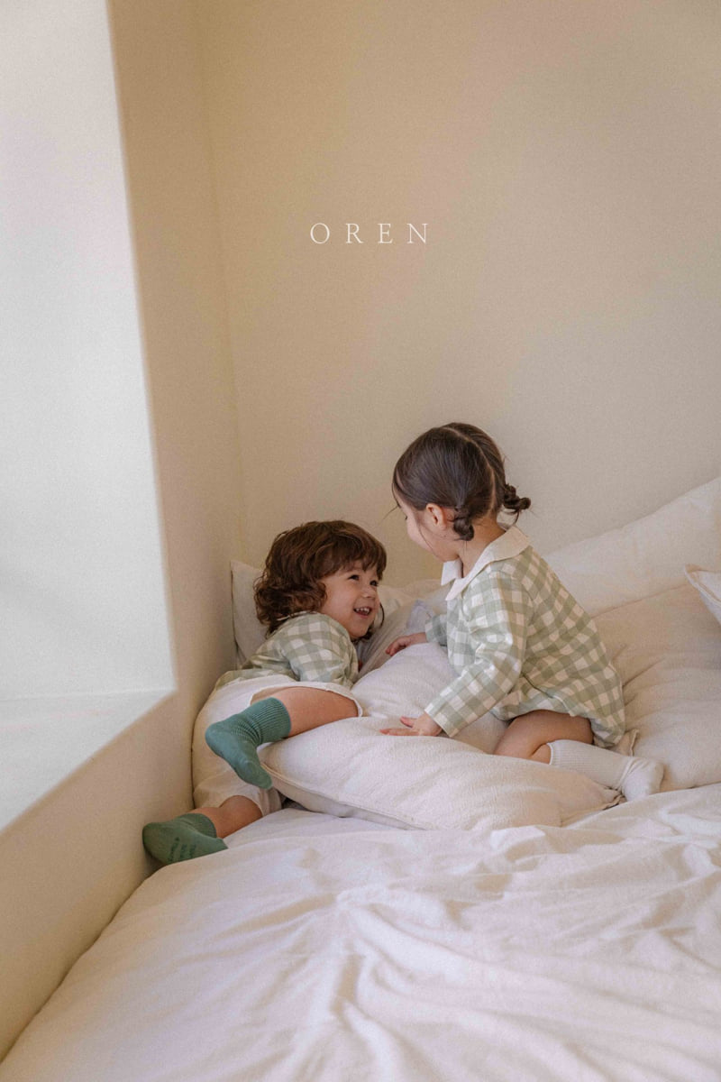 Oren - Korean Baby Fashion - #babyfashion - Kayden Natural Check Suit - 3