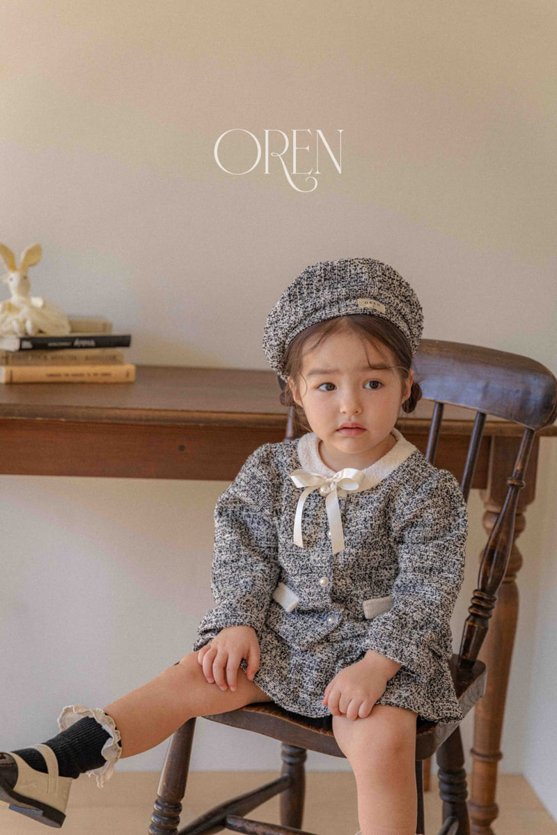 Oren - Korean Baby Fashion - #babyfashion - Coco Tweed Culotte Pants Top Bottom Set (girls) - 10