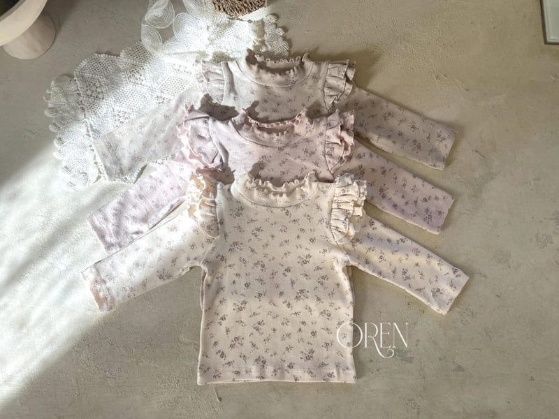 Oren - Korean Baby Fashion - #babyfashion - Briante Flower Print Tee
