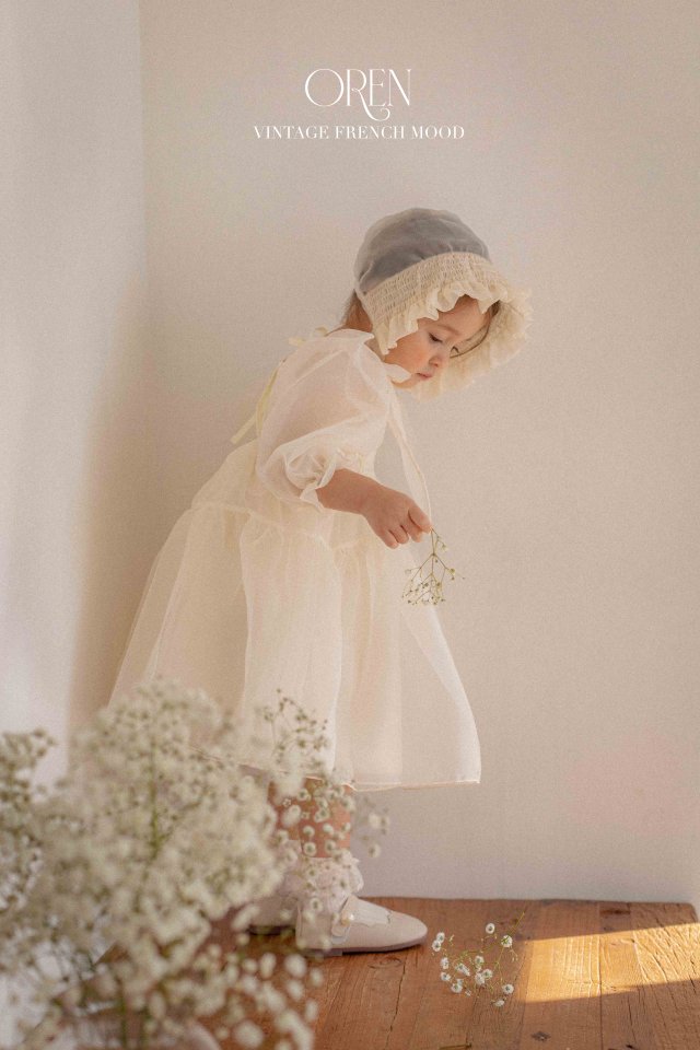 Oren - Korean Baby Fashion - #babyfever - Say Organza Smoke Bonnet