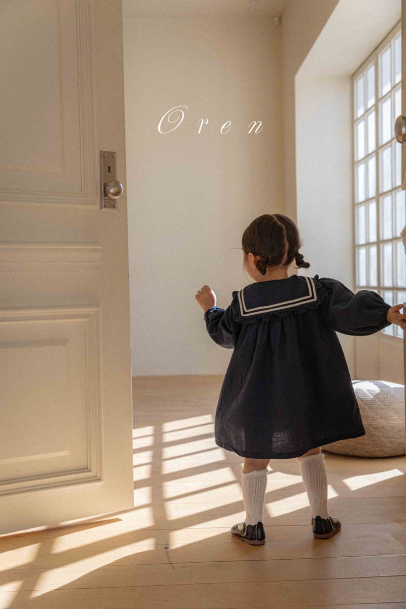 Oren - Korean Baby Fashion - #babyfever - Mathieu Marine Top Bottom Set
