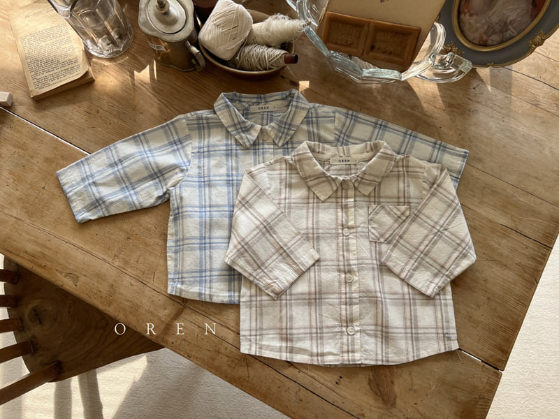 Oren - Korean Baby Fashion - #babyfever - Bebe Laila Check Shirt - 8
