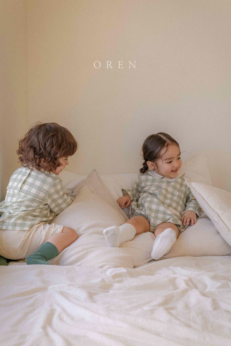 Oren - Korean Baby Fashion - #babyfashion - Kayden Natural Check Suit - 4