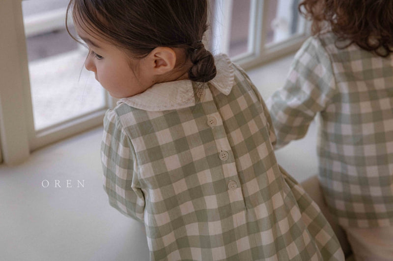 Oren - Korean Baby Fashion - #babygirlfashion - Kayden Natural Check Suit - 5