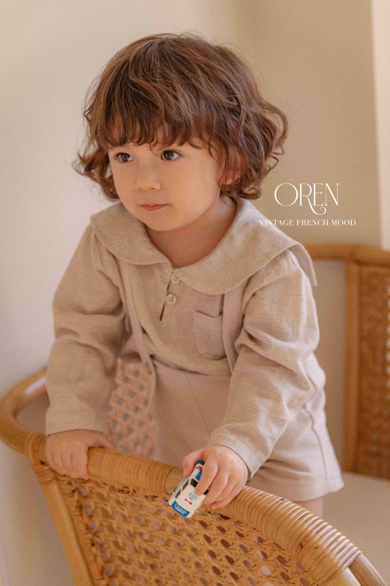 Oren - Korean Baby Fashion - #babygirlfashion - Bebe Bloom Check Top Bottom Set - 3